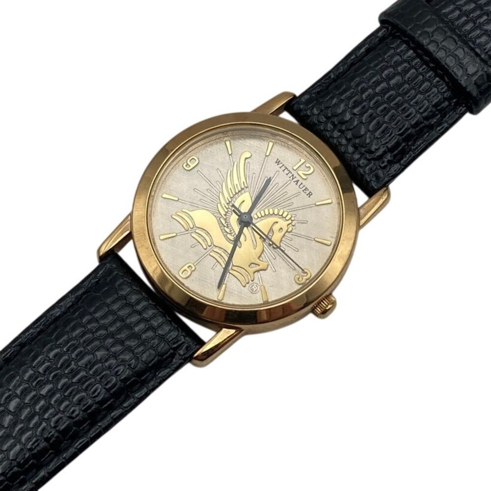 VTG Wittnauer Pegasus Men's Dress Watch 30mm - New Battery Adjustable Leather WR